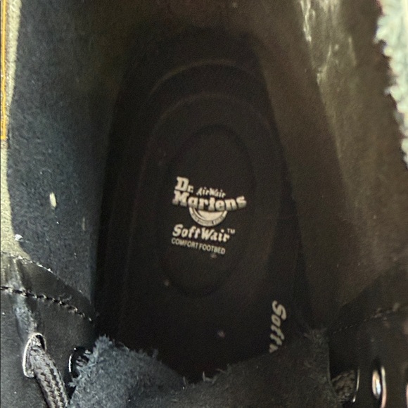 Dr. Martens Black Leather Boots with Yellow Accents - Picture 10 of 12